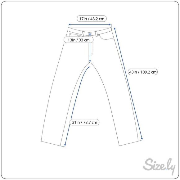 Vintage 1970s LEE Denim Wide Straight Leg Denim Jeans Size 34 X 31 - Picture 8 of 8